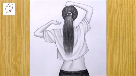 How to draw a Beautiful Girl Hairstyle Drawing | Girl Drawing | Pencil ...