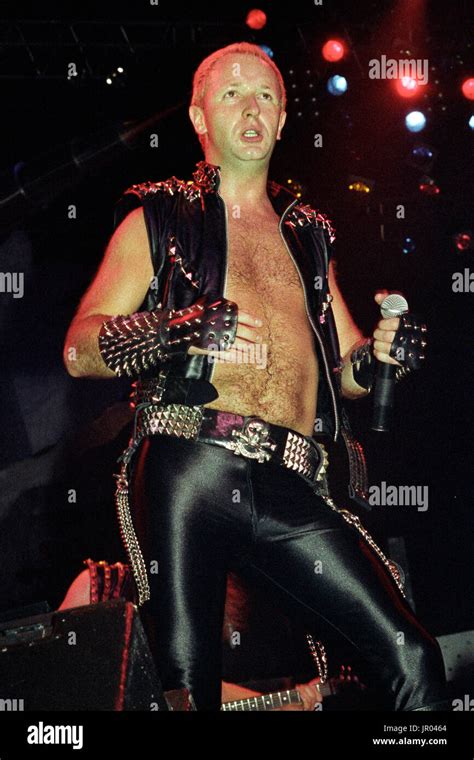 Singer Rob Halford of Judas Priest performs at Nassau Coliseum on Stock Photo: 151823340 - Alamy