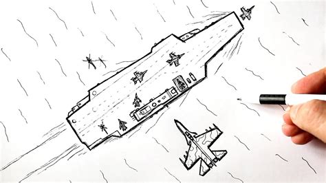 How To Draw An Aircraft Carrier