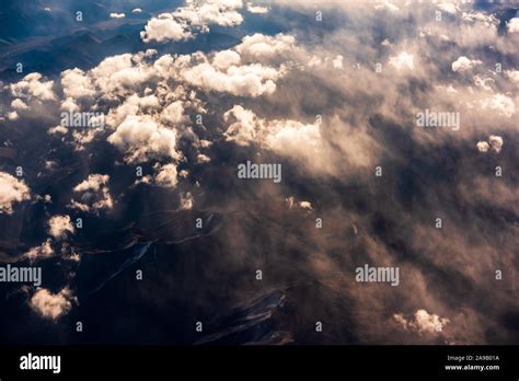 Himalayas aerial view from the plane Stock Photo - Alamy