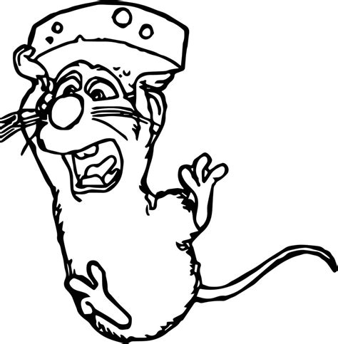 Ratatouille Mouse Remy Flying With Cheese Coloring Pages | Wecoloringpage.com