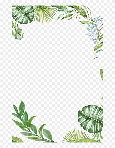 Hibiscus Leaf Clipart Download - Tropical Leaf Frame Png - Free Transparent PNG Clipart Images ...