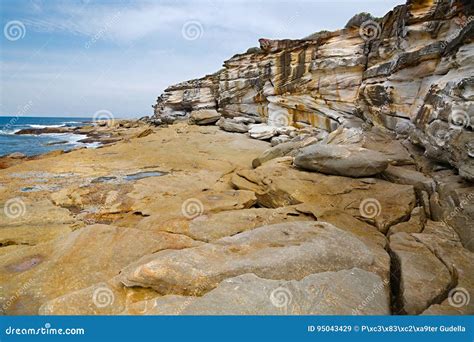 Coastal rock formations stock image. Image of hard, outdoor - 95043429