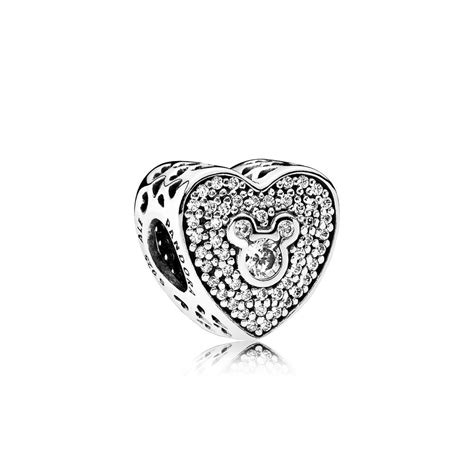 Pandora Disney, Mickey & Minnie Sparkling Heart 792049CZ, Pandora Charms Jewelry,