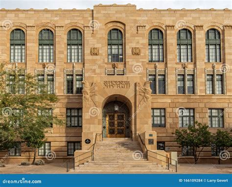 Phoenix, Arizona Historic City Hall Stock Photo - Image of center ...