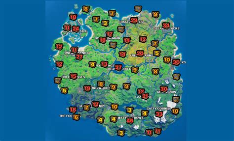 New Fortnite Chest Location Map