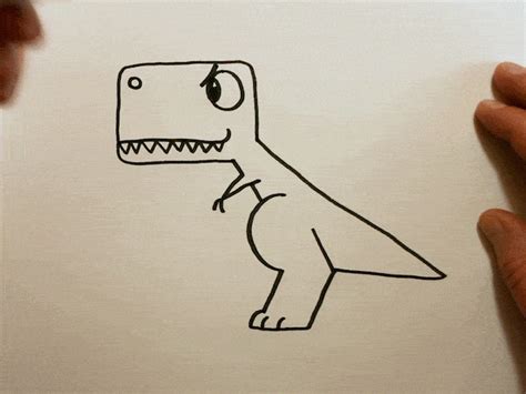 Draw Cartoon Dinosaur Easy | Fasci Garden