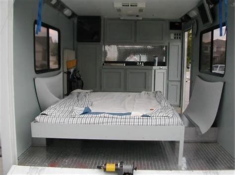 Image result for cargo trailer conversion floor plans 6x12 | Cargo trailer camper, Enclosed ...