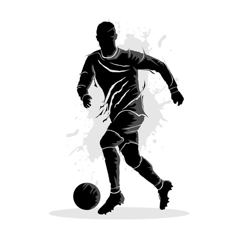 Football player abstract shadow art 11411400 Vector Art at Vecteezy