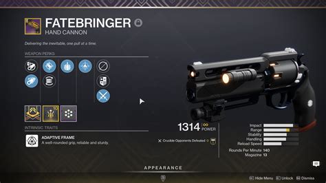 Fatebringer god roll - Destiny 2 | Shacknews