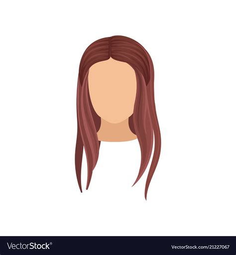 Woman s head with long straight hair stylish Vector Image