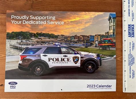 Genuine 2023 Ford Police Vehicle Wall Calendar Law Enforcement exclusive Cops | #4601349568