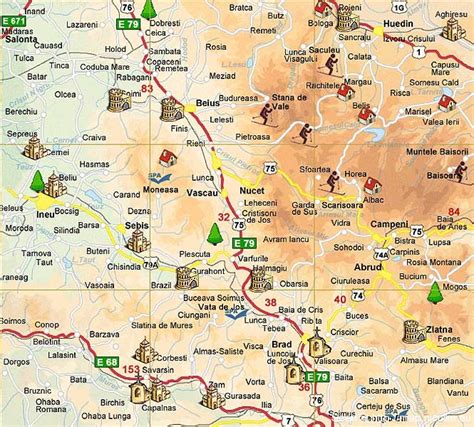 Tourist Map Apuseni Mountains (Romania) – harti.wansait.com