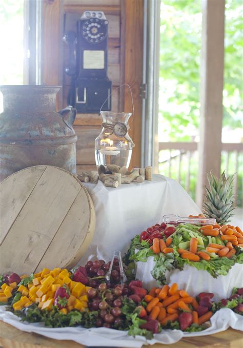 Rustic Veg Display- Beatty-Harrison Wedding | Table decorations, Decor ...