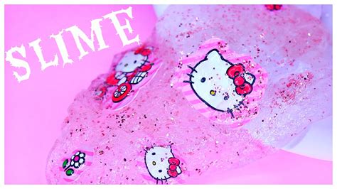 How to Make Hello Kitty Slime DIY Hello Kitty Slime Recipe - YouTube