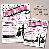 Mom Prom Fundraiser Printable Flyer Invite And Ticket Set – TidyLady Printables