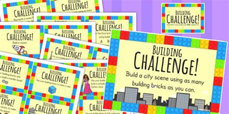 FREE! - Building Block Challenge Cards (Teacher-Made)