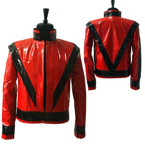 Aliexpress.com : Buy Rare MJ Michael Jackson Red PU Leather This is it Thriller Jacket PUNK ...