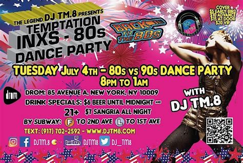 THIS 4TH OF JULY "80s Vs 90s" Dance Party! With DJ TM8! ALL NIGHT ...