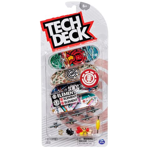 Buy TECH DECK, Ultra DLX Fingerboard 4-Pack, Element Skateboards ...