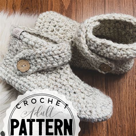 ADULT SLIPPER PATTERN Adult Crochet Slippers Crochet Slipper | Etsy Canada