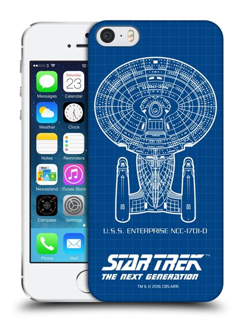 OFFICIAL STAR TREK SHIPS OF THE LINE TNG HARD BACK CASE FOR APPLE IPHONE PHONES - Walmart.com ...