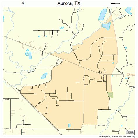 Aurora Texas Street Map 4804672