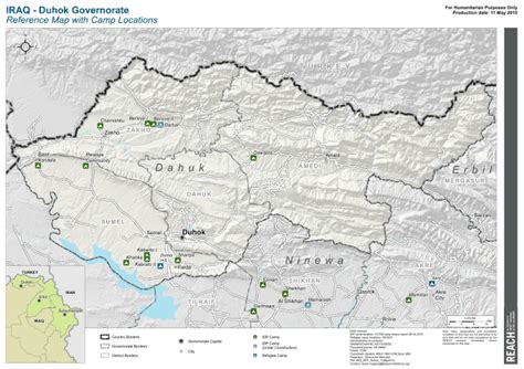 Iraq: Duhok Governorate - Reference Map with Camp Locations as of 11 May 2015 - Iraq | ReliefWeb