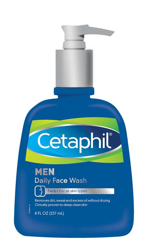 Cetaphil Men Daily Face Wash, 8 Ounce (Pack of 2). Removes Dirt, Sweat, and Oil Without Drying ...