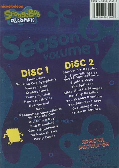 SpongeBob SquarePants: Season Six - Volume 1 (DVD 2008) | DVD Empire