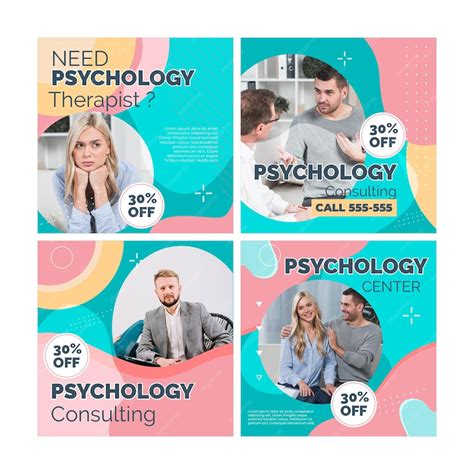 Premium Vector | Psychology instagram posts