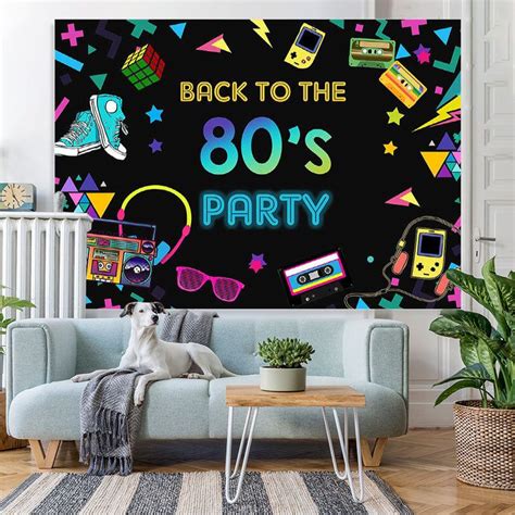 Celebration Back to 80's Party photo Backdrop, 80s theme backdrop, 80s ...