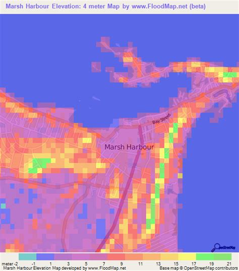 Elevation of Marsh Harbour,Bahamas Elevation Map, Topography, Contour