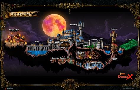 Castlevania Dracula X World Map - Etsy Singapore