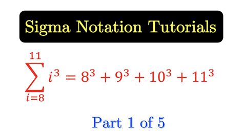 SUM01 Introduction to the Sigma Notation (Summation Symbol) - YouTube