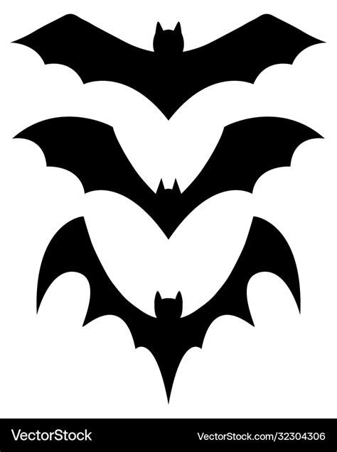 Bat silhouettes Royalty Free Vector Image - VectorStock