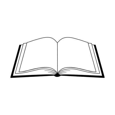 Line Icon of open book. Vector outline illustration of isolated on ...