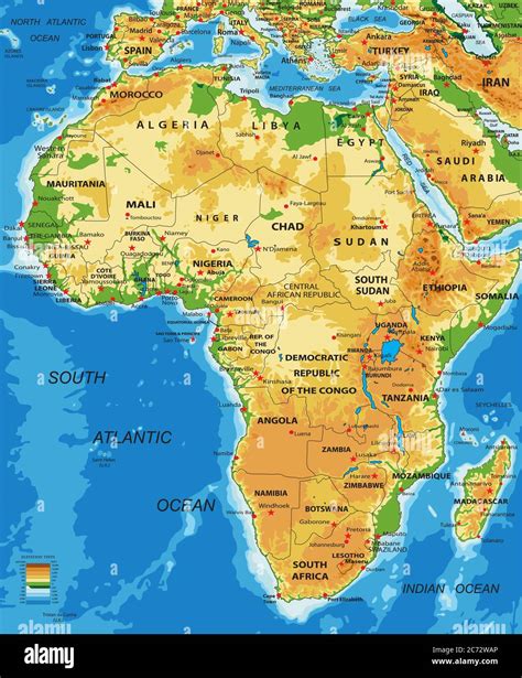 Digital Political Map Of Africa With Relief 1294 The - vrogue.co