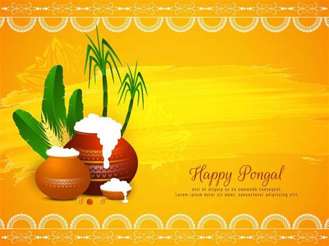 Happy pongal traditional festival celebration background design 5186811 ...