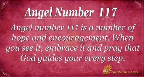 Angel Number 117 Meaning - Angelic Protection And Guidance - SunSigns.Org