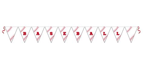 Get The Party Started with Your Free Baseball Pennant Banner Download ...