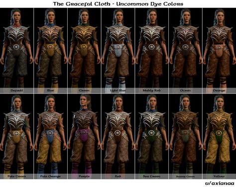 40 Dyes on The Graceful Cloth : r/BaldursGate3