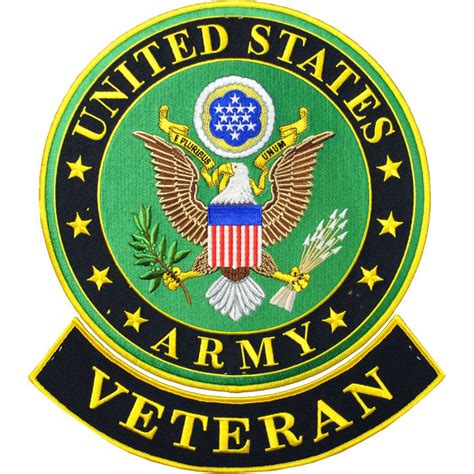 United States Army Veteran - 12" Embroidered Iron On Patch at Sticker ...