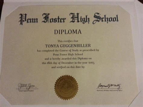 Let's hear it for Tonya! She graduated from Penn Foster's accredited online high school diploma ...