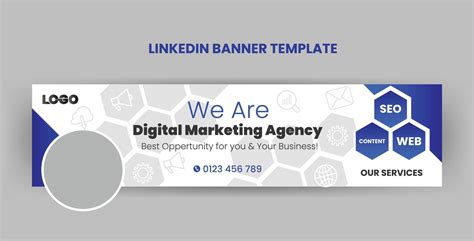 Digital Marketing Agency Linkedin Banner Template 13942618 Vector Art at Vecteezy