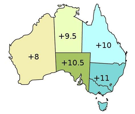 The interesting and mildly infuriating map of Australia’s time zones (UTC+X) during daylight ...