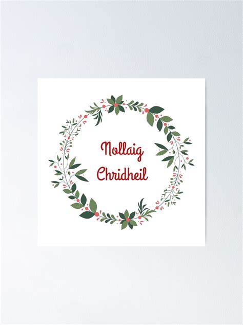 "Nollaig Chridheil - Merry Christmas in Scottish Gaelic" Poster by ...