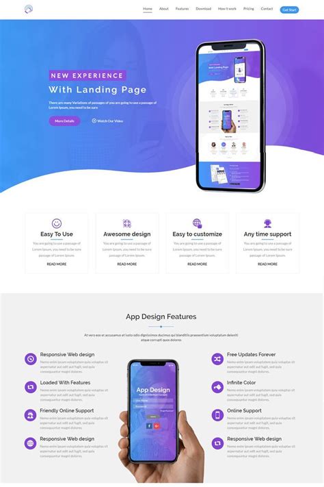 Nexus App Landing Page Template #78519