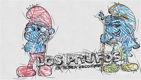 Mo8362 Sketch Smurfs The Lost Village Movie Poster Digital Art by ...