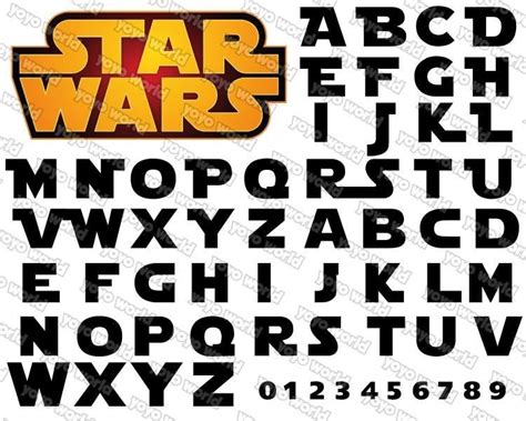 Star wars font star wars svg star wars font svg star wars | Etsy